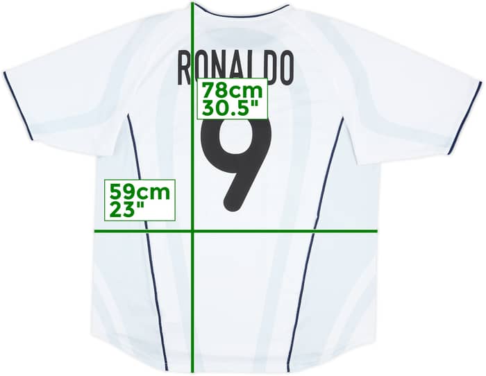 2001-02 Inter Milan Away Shirt Ronaldo #9 - 8/10 - (XL)