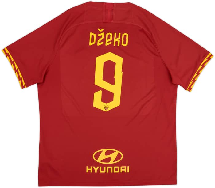 2019-20 Roma Home Shirt Dzeko #9 - 9/10 - (XL)