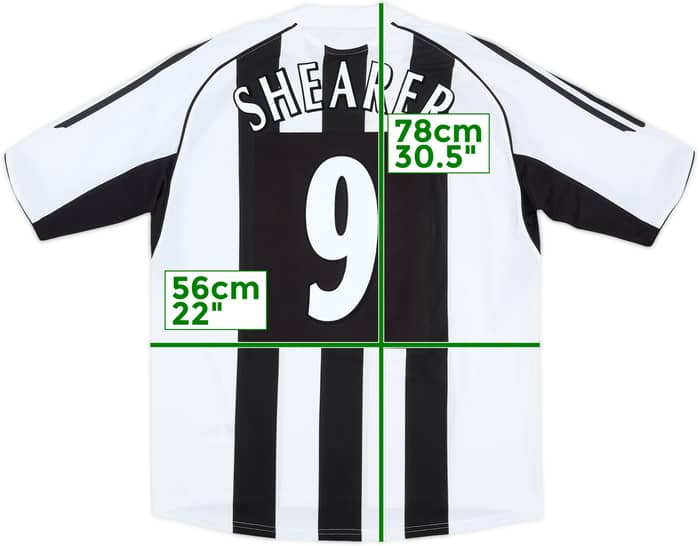 2005-07 Newcastle Home Shirt Shearer #9 - 10/10 - (L)