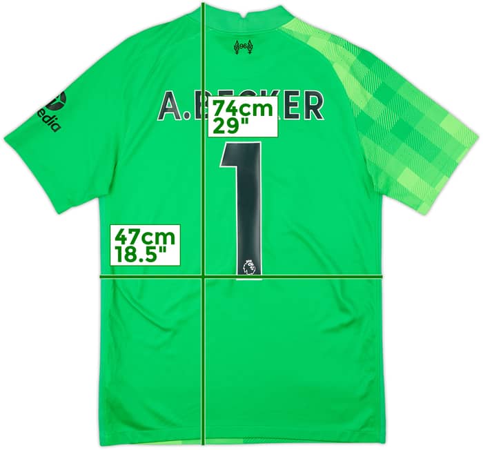 2021-22 Liverpool GK Shirt A.Becker #1 - 6/10 - (S)