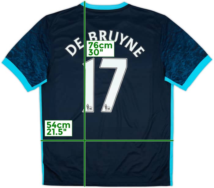 2015-16 Manchester City Away Shirt De Bruyne #17 - 8/10 - (L)