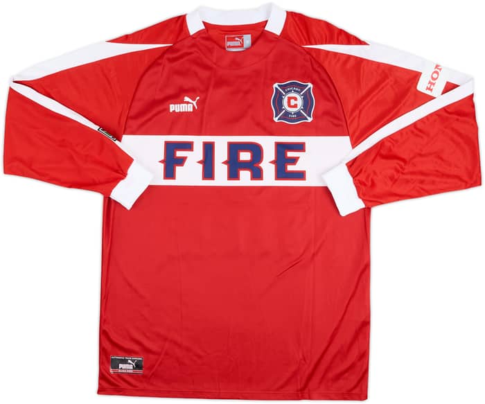 2003-04 Chicago Fire Match Issue Home L/S Shirt Beasley #7