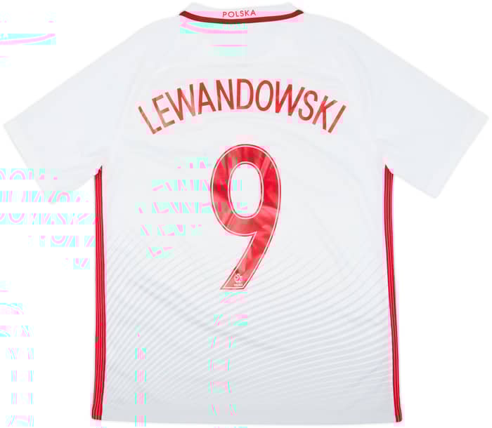 2016-18 Poland Home Shirt Lewandowski #9 - 5/10 - (M)