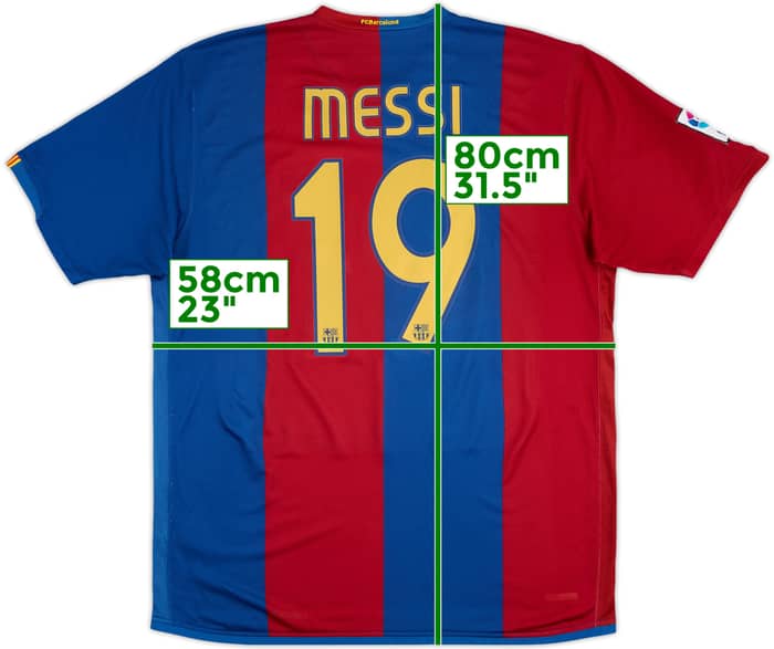 2006-07 Barcelona Home Shirt Messi #19 - 8/10 - (XL)