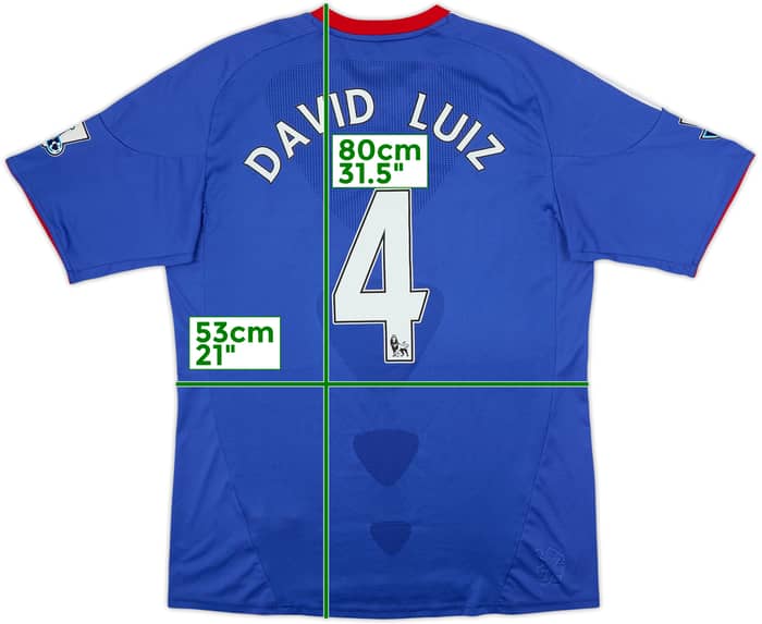 2010-11 Chelsea Home Shirt David Luiz #4 - 8/10 - (L)
