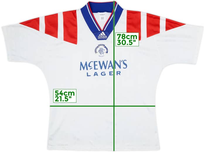 1992-93 Rangers Away Shirt - 8/10 - (L)