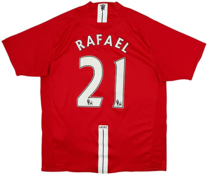 2007-09 Manchester United Home Shirt Rafael #21 - 6/10 - (S)
