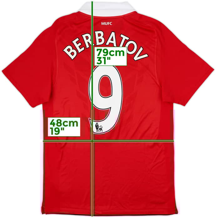 2010-11 Manchester United Home Shirt Berbatov #9 - 8/10 - (S)