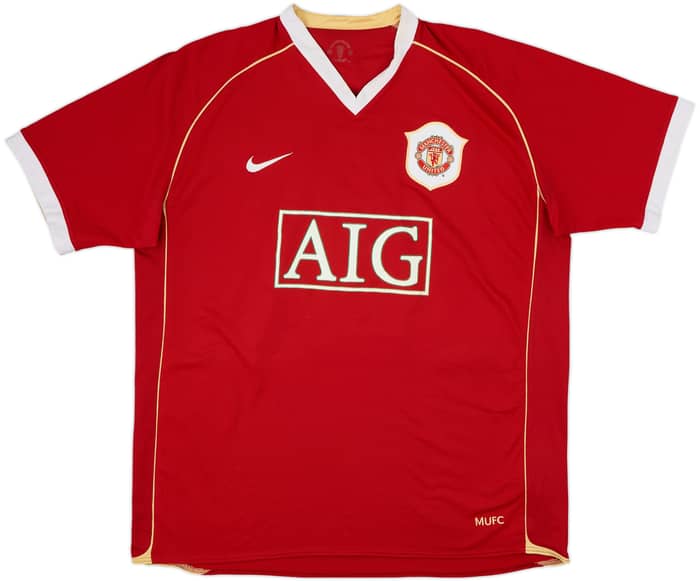 2006-07 Manchester United Home Shirt Ferdinand #5 - 7/10 - (XL)