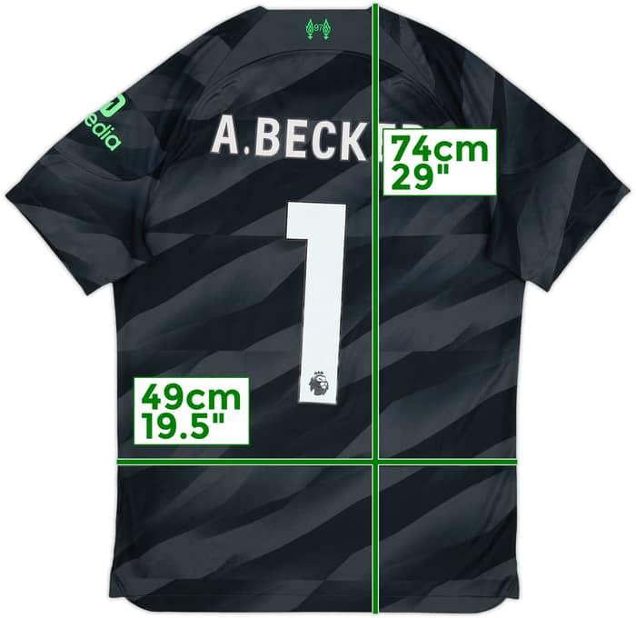 2023-24 Liverpool GK S/S Shirt A.Becker #1 - 6/10 - (M)