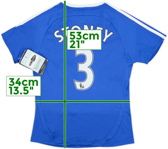 Camiseta de local del Chelsea 2006-08 Stoney #3 (Mujeres S)