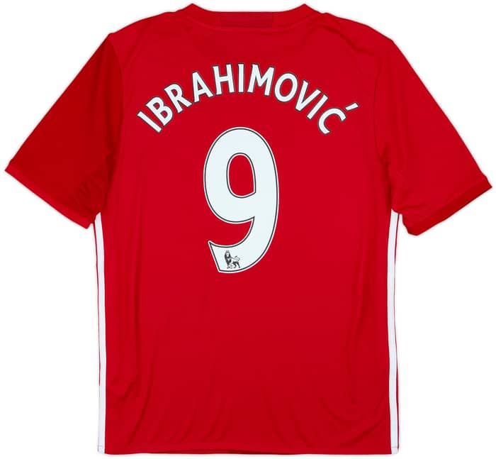 2016-17 Manchester United Home Shirt Ibrahimovic #9 - 8/10 - (XL.Boys)
