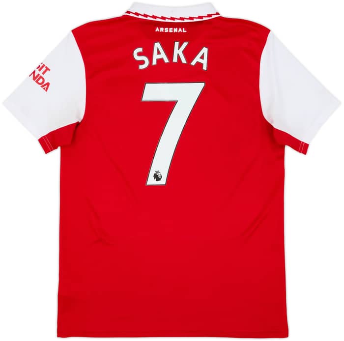 2022-23 Arsenal Home Shirt Saka #7 - 4/10 - (M)