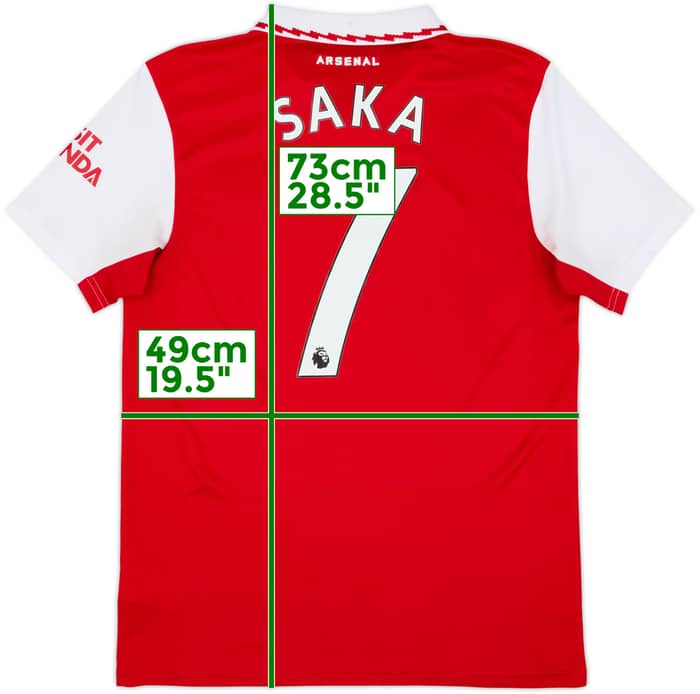 2022-23 Arsenal Home Shirt Saka #7 - 4/10 - (M)