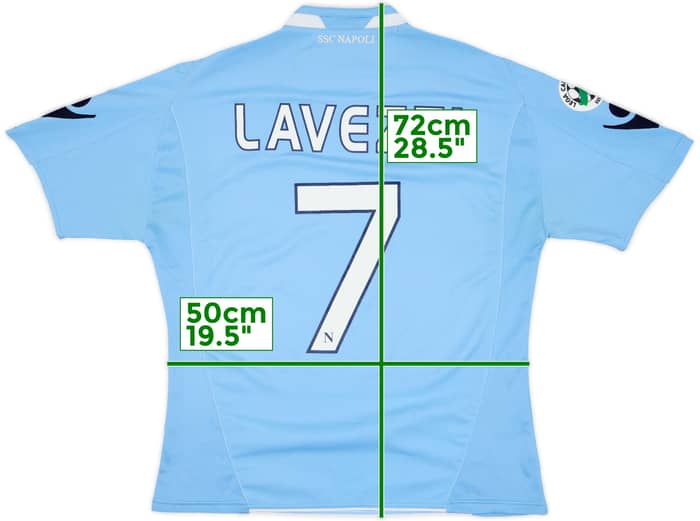 2009-10 Napoli Home Shirt Lavezzi #7 - 5/10 - (M)