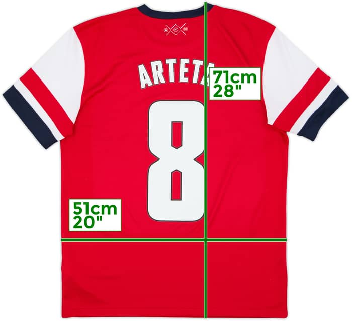 2012-14 Arsenal Home Shirt Arteta #8 - 6/10 - (M)