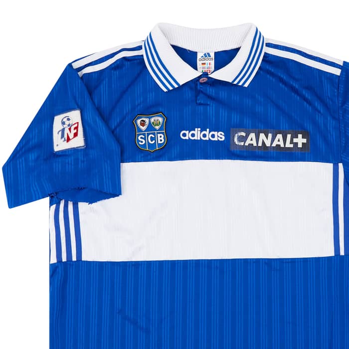 1997-98 Bastia Match Issue Coupe de la Ligue Home Shirt #9 (Jestrovic) v Nancy