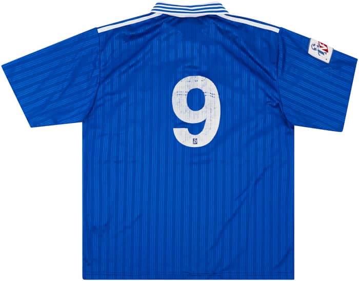 1997-98 Bastia Match Issue Coupe de la Ligue Home Shirt #9 (Jestrovic) v Nancy