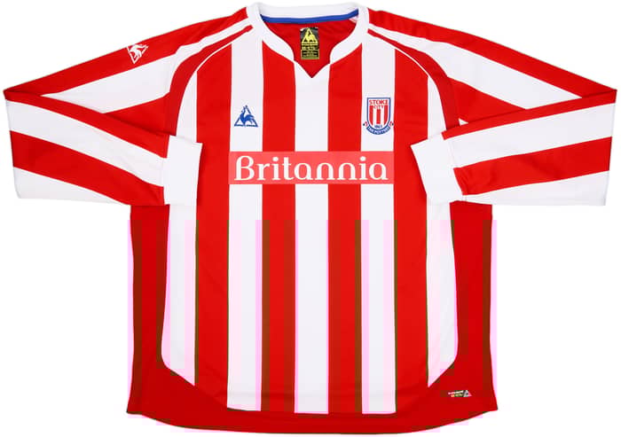 2009-10 Stoke City Home L/S Shirt Delap #24 - 8/10 - (XXL)