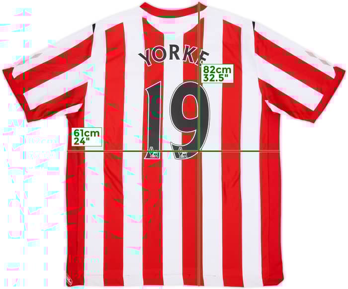 2008-09 Sunderland Home Shirt Yorke #19 - 8/10 - (XXL)