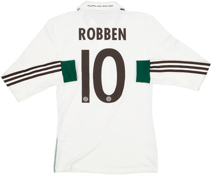 2013-14 Bayern Munich Player Issue Away L/S Shirt Robben #10 - 9/10 - (S)