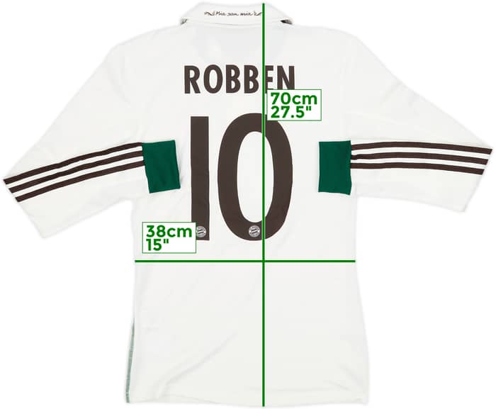 2013-14 Bayern Munich Player Issue Away L/S Shirt Robben #10 - 9/10 - (S)
