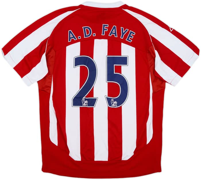 2009-10 Stoke City Home Shirt A.D. Faye #25 - 8/10 - (L)