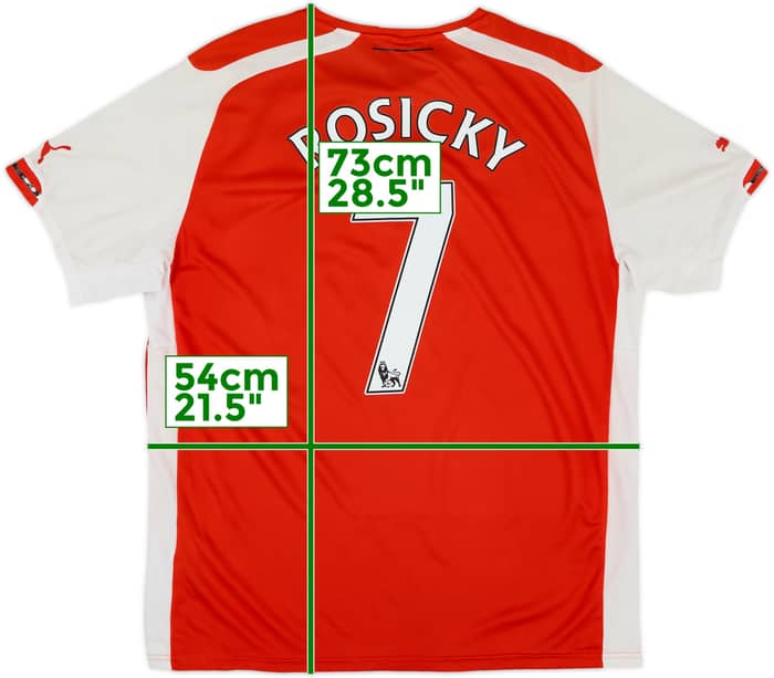 2014-15 Arsenal Home Shirt Rosicky #7 - 5/10 - (L)