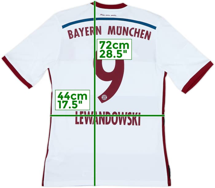 2014-15 Bayern Munich Away Shirt Lewandowski #9 (S)