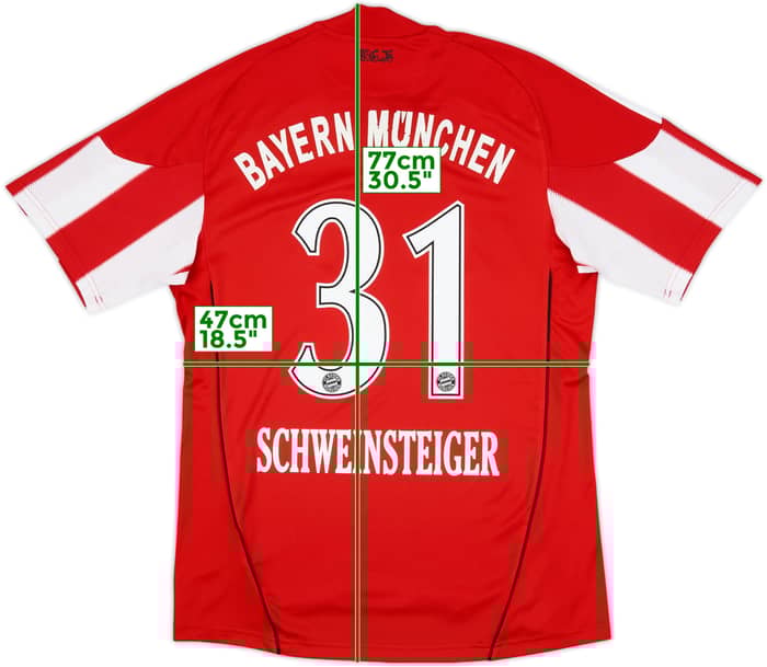 2010-11 Bayern Munich Home Shirt Schweinsteiger #31 - 6/10 - (S)