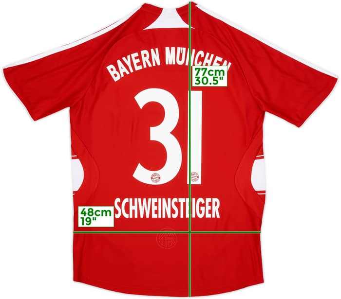 2007-08 Bayern Munich Home Shirt Schweinsteiger #31 - 6/10 - (S)