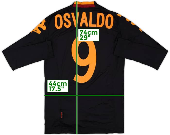 2012-13 Roma Third L/S Shirt Osvaldo #9 (S)