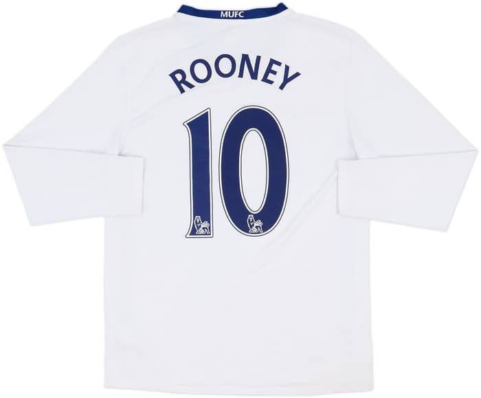 2008-10 Manchester United Away L/S Shirt Rooney #10 - 7/10 - (XL.Boys)