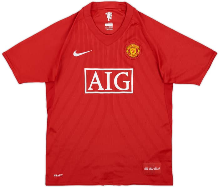 2007-09 Manchester United Home Shirt - 5/10 - (XL.Boys)