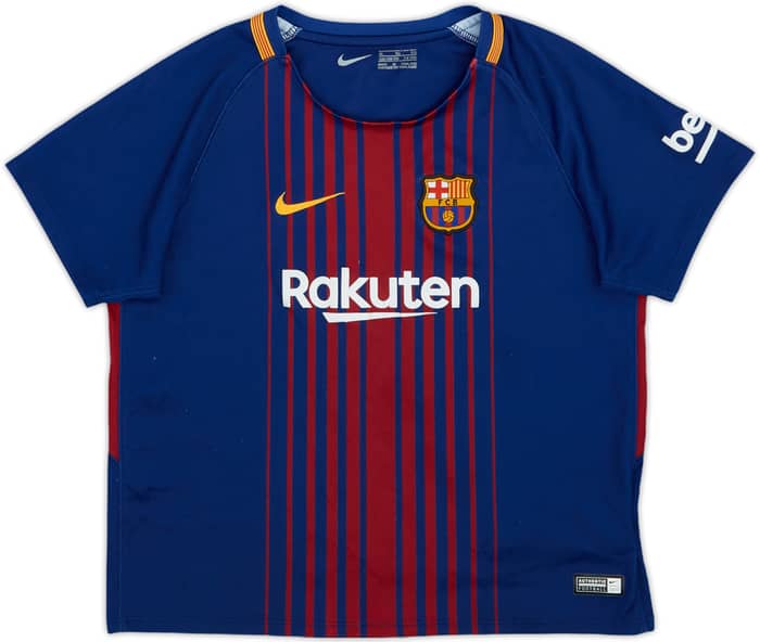2017-18 Barcelona Home Shirt - 6/10 - (7-8 Years)
