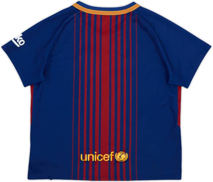2017-18 Barcelona Home Shirt - 6/10 - (7-8 Years)
