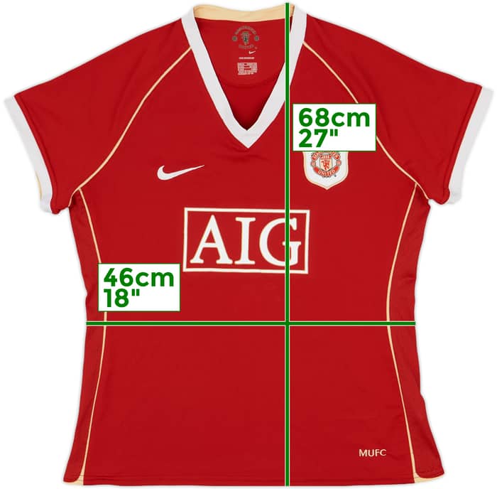 2006-07 Manchester United Home Shirt - 9/10 - (Women's XL)