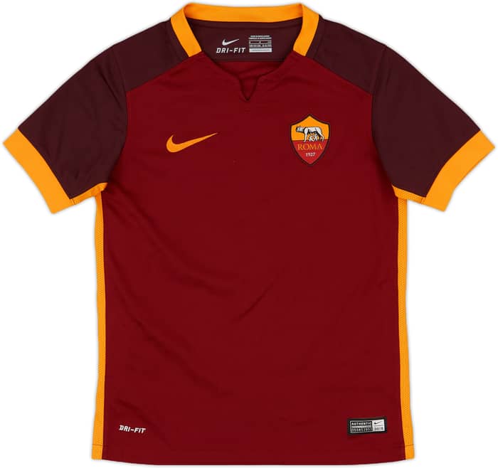 2015-16 Roma Home Shirt - 9/10 - (S.Boys)