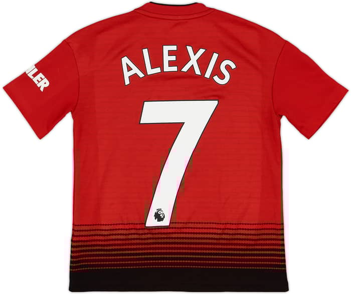 2018-19 Manchester United Home Shirt Alexis #7 - 8/10 - (S.Boys)