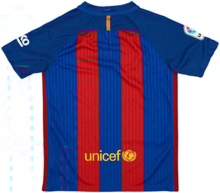 2016-17 Barcelona Home Shirt - 8/10 - (M.Boys)