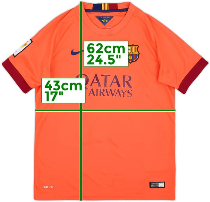 2014-15 Barcelona Away Shirt - 10/10 - (L.Boys)