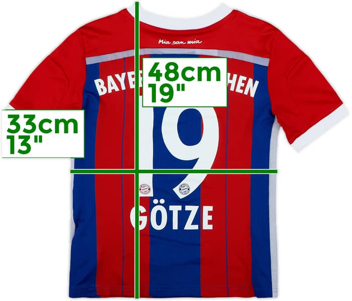 2014-15 Bayern Munich Home Shirt Gotze #19 - 6/10 - (S.Boys)