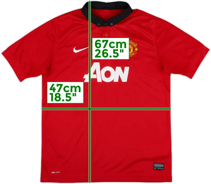 2013-14 Manchester United Home Shirt - 8/10 - (XL.Boys)