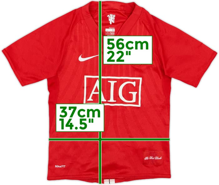 2007-09 Manchester United Home Shirt - 8/10 - (S.Boys)