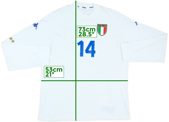 2000-01 Italy Player Issue Away L/S Shirt #14 (XL)