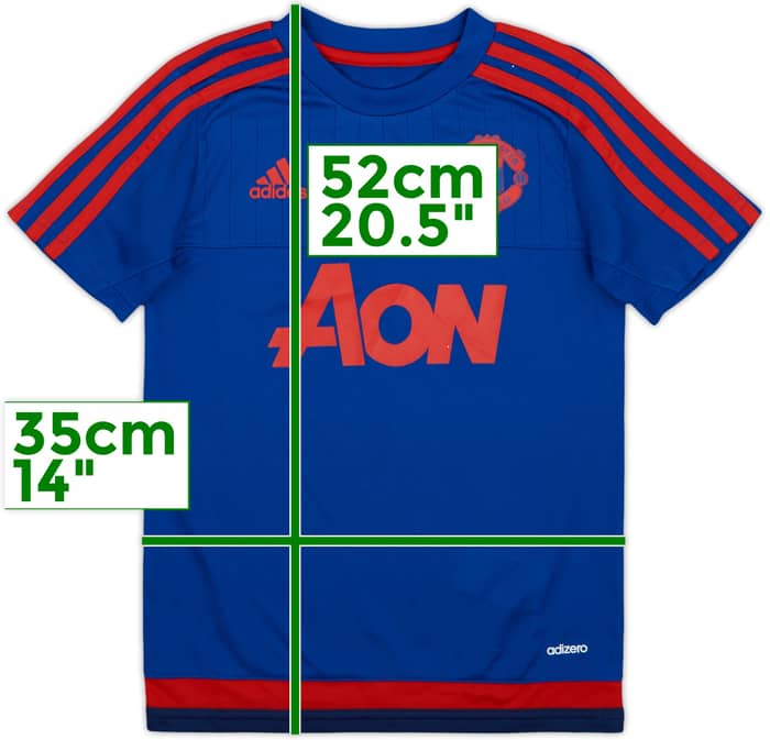 2015-16 Manchester United adizero Training Shirt - 8/10 - (7-8 Years)