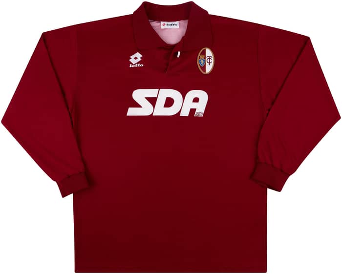 1995-96 Torino Match Issue Home L/S Shirt #18