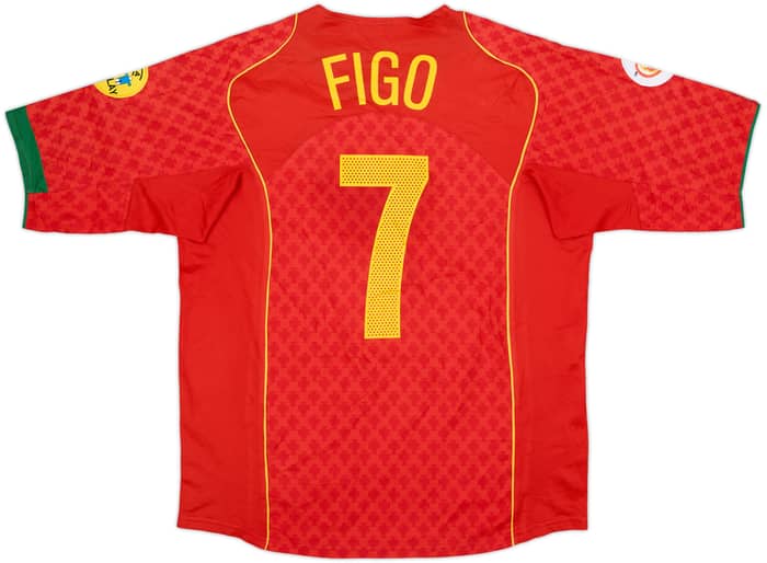 2004-06 Portugal Home Shirt Figo #7 - 9/10 - (L)
