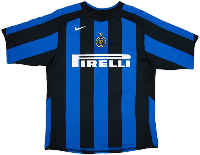 2005-06 Inter Milan Home Shirt J.Zanetti #4 - 9/10 - (L)