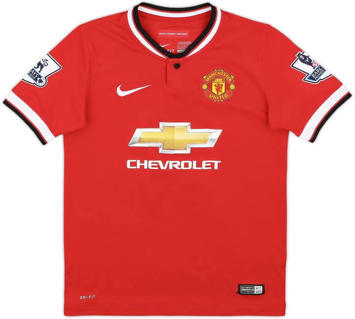 2014-15 Manchester United Home Shirt Mata #8 - 8/10 - (M.Boys)